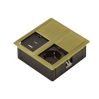 DESK-2 USB socket brushed gold
