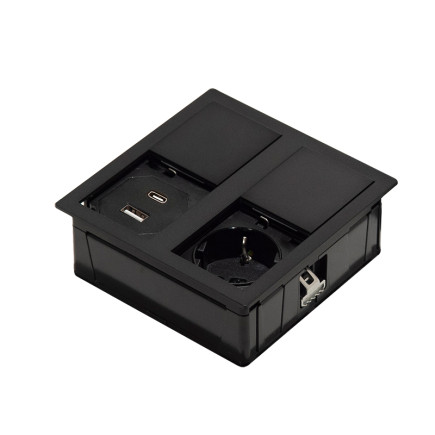 DESK-2 USB pistorasia black