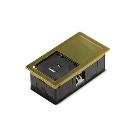 MONO-1 USB socket brushed gold