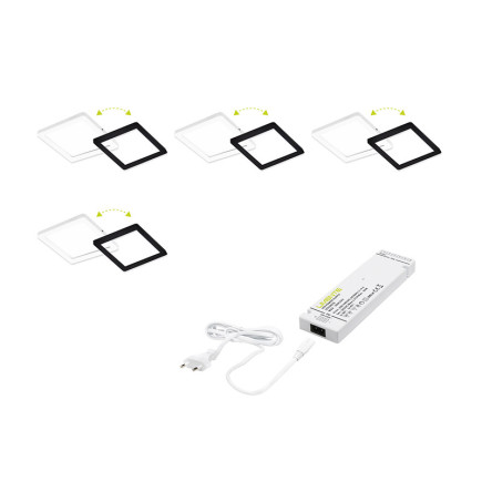 FLAT-12 2C 4x5W wh+bl