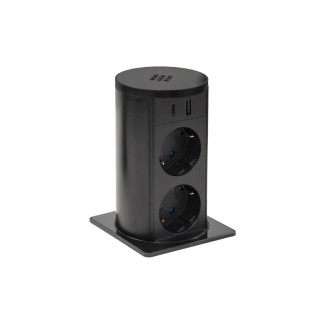 LIFT neliö, musta lasi USB QI