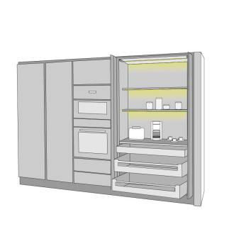 aamiaiskaappi valaistus